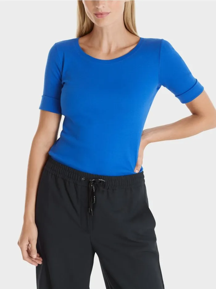 Shirts and Tops Damen Marc Cain Uni TShirt Mit 34rmel Bright Royal Blue