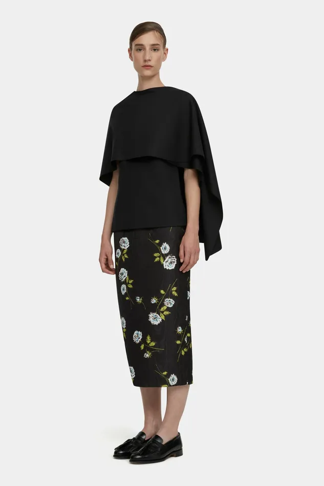 Shirts and Tops Khy Top in Black Merino Wool Emilia Wickstead Women Shirts and Tops Khy Top in Black Merino Wool Emilia Wickstead Women