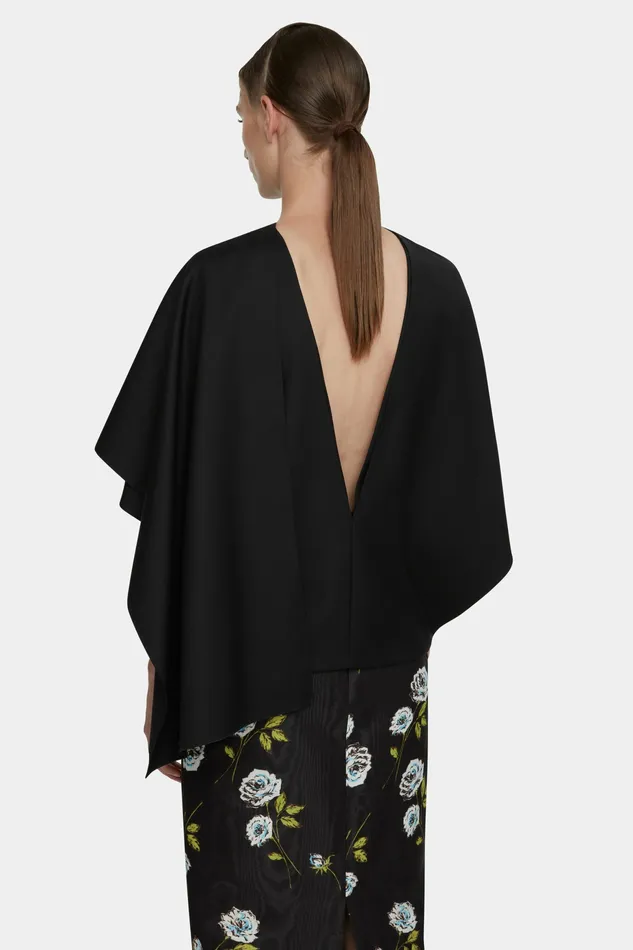 Shirts and Tops Khy Top in Black Merino Wool Emilia Wickstead Women Shirts and Tops Khy Top in Black Merino Wool Emilia Wickstead Women