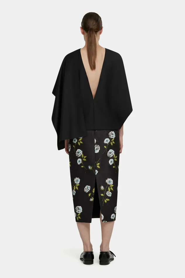 Shirts and Tops Khy Top in Black Merino Wool Emilia Wickstead Women Shirts and Tops Khy Top in Black Merino Wool Emilia Wickstead Women