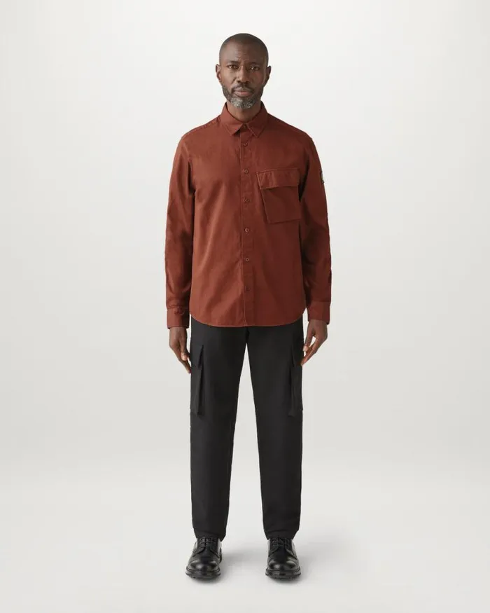 Shirts Men Belstaff Scale Shirt Deep Copper Shirts Men Belstaff Scale Shirt Deep Copper