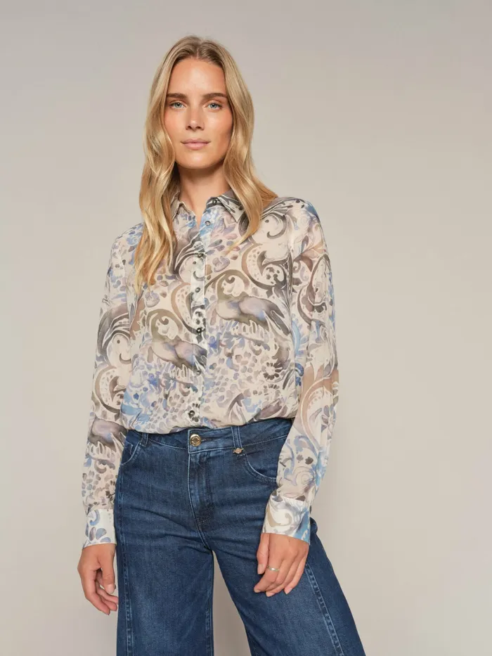 Shirts MMEike Agua Voille Shirt Set Sail 8211 MOS MOSH Women