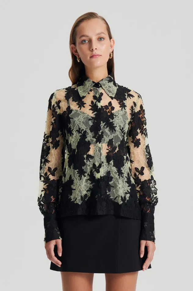 Shirts Scanlan Theodore Women FRENCH LACE SHIRT LEMON