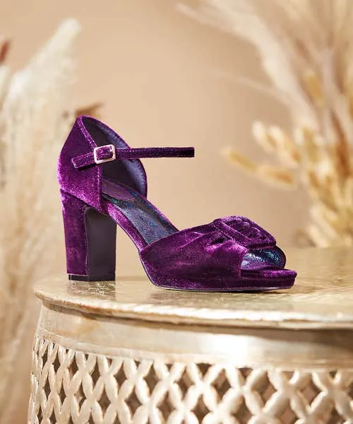Shoes Sandals and Boots Joebrowns Apparel Leading Lady Velvet Shoes Purple