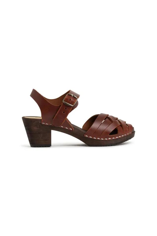 Shoes Women Leon and Harper Stockholm Clogs Brown