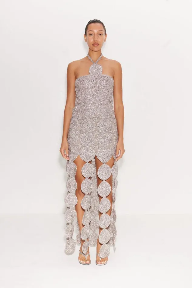 Shop Simon Miller DRESSES Beep Beep Dress Satellite Silver