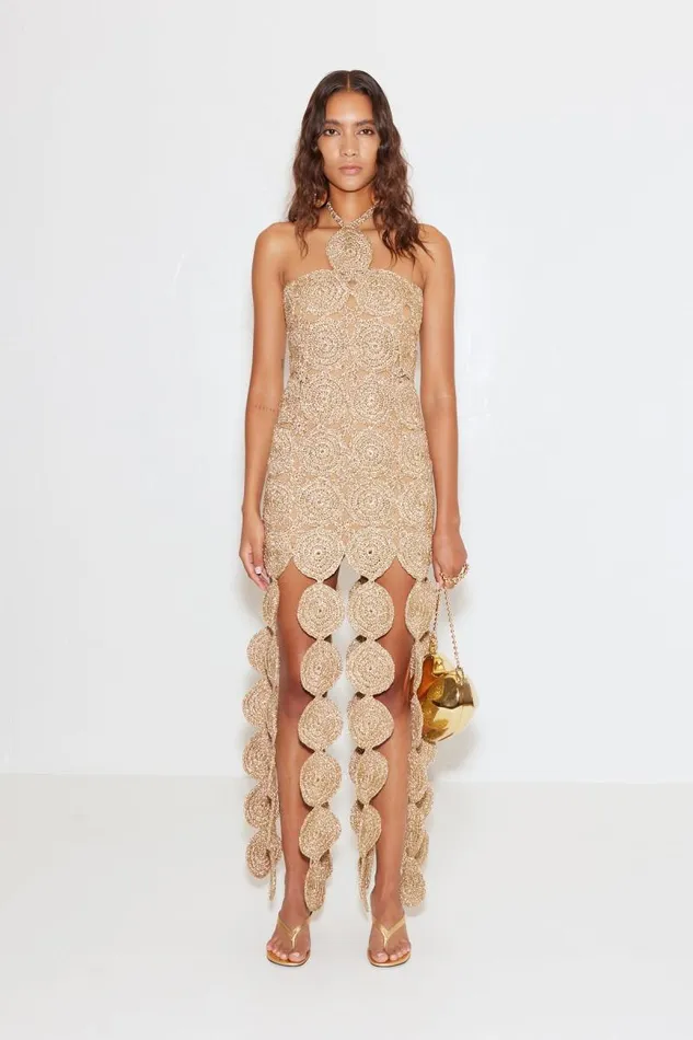 Shop Simon Miller DRESSES Beep Beep Dress Star Gold