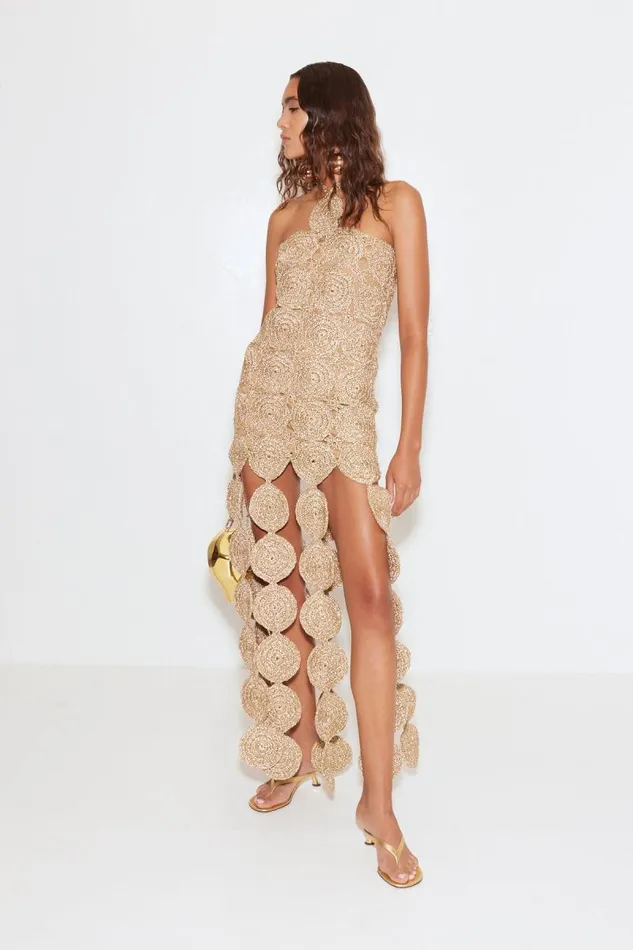 Shop Simon Miller DRESSES Beep Beep Dress Star Gold