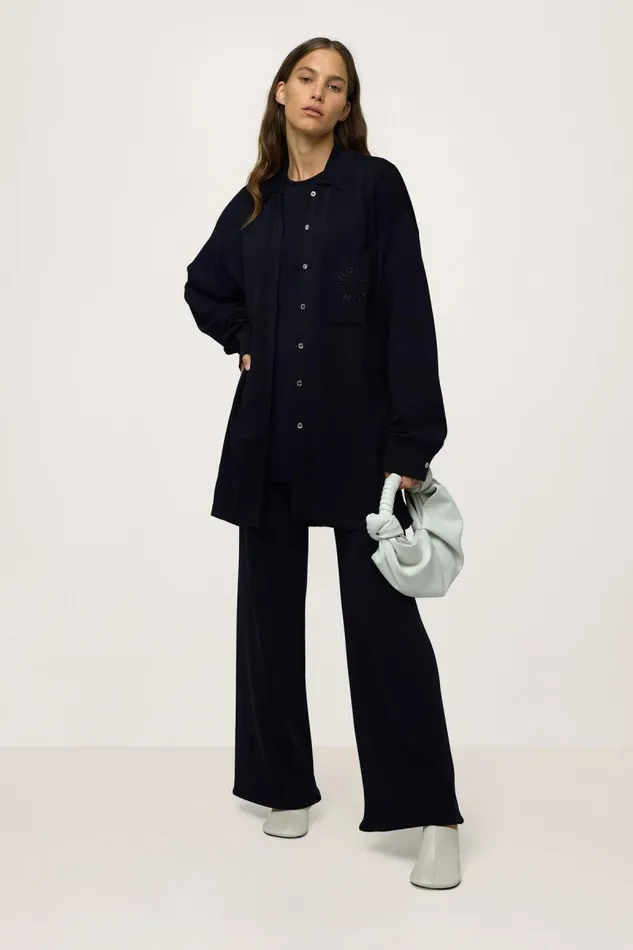 Shop Simon Miller KNITWEAR Knits By Oversized Blaz Jacket Black