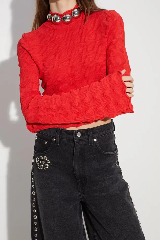Shop Simon Miller KNITWEAR Peep Pullover Sweater Mod Orange