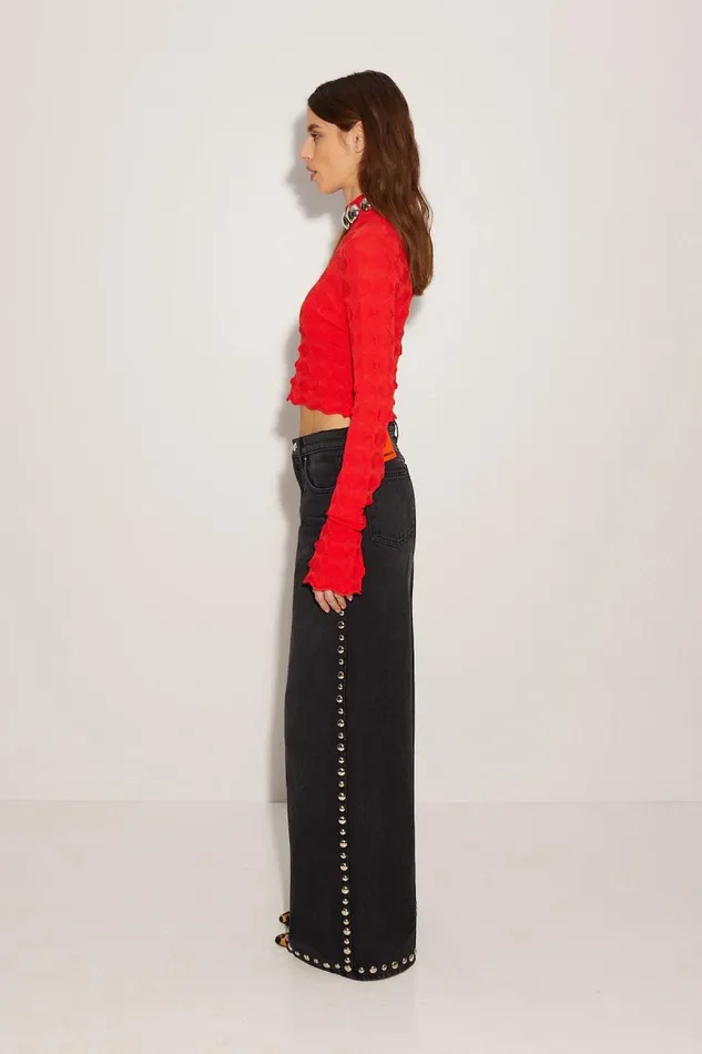 Shop Simon Miller KNITWEAR Peep Pullover Sweater Mod Orange