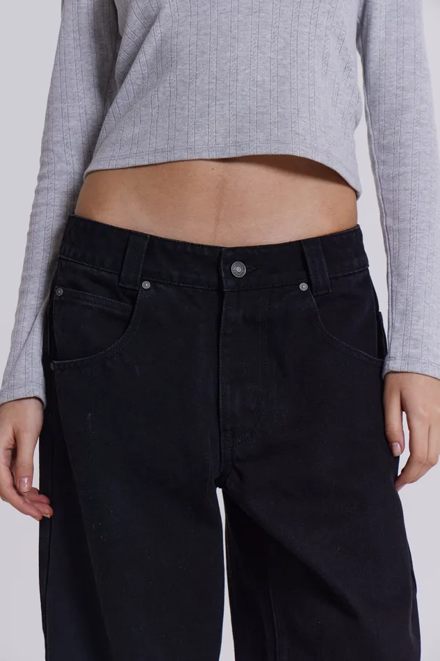 Shop Solid Black Colossus Jeans Women Tops Jaded London