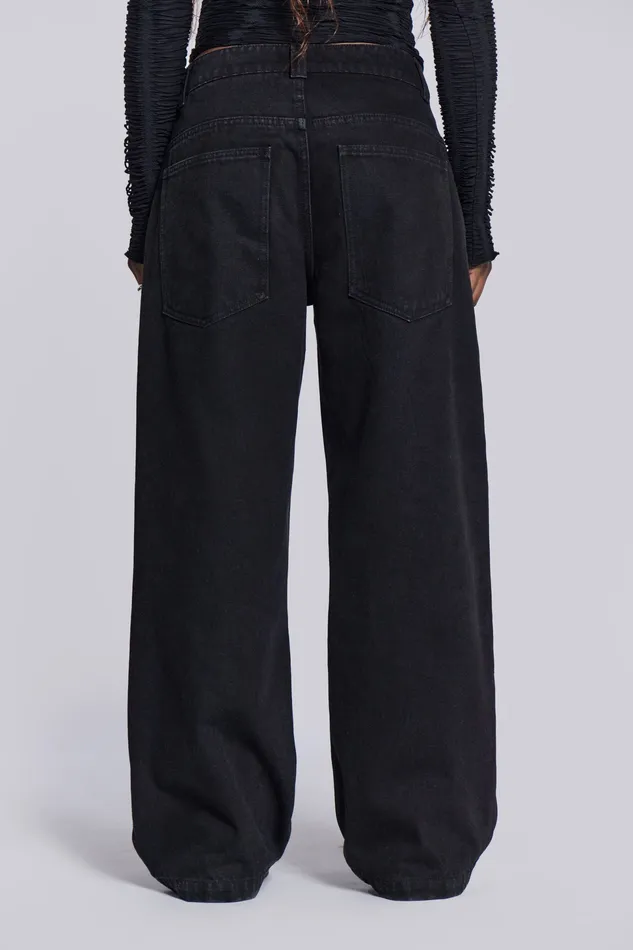 Shop Solid Black Colossus Jeans Women Tops Jaded London