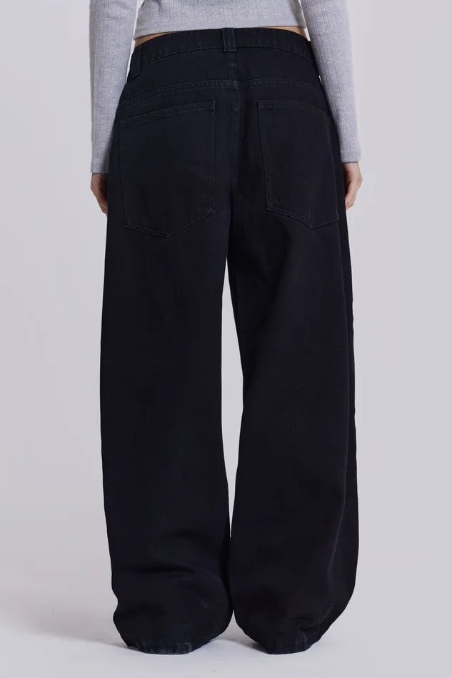 Shop Solid Black Colossus Jeans Women Tops Jaded London