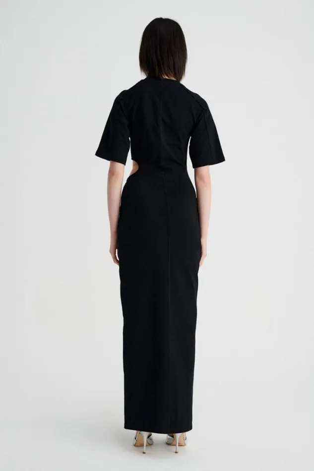 Shop SUBOO Dresses Barney Cut Out Maxi Dress 8211 Black