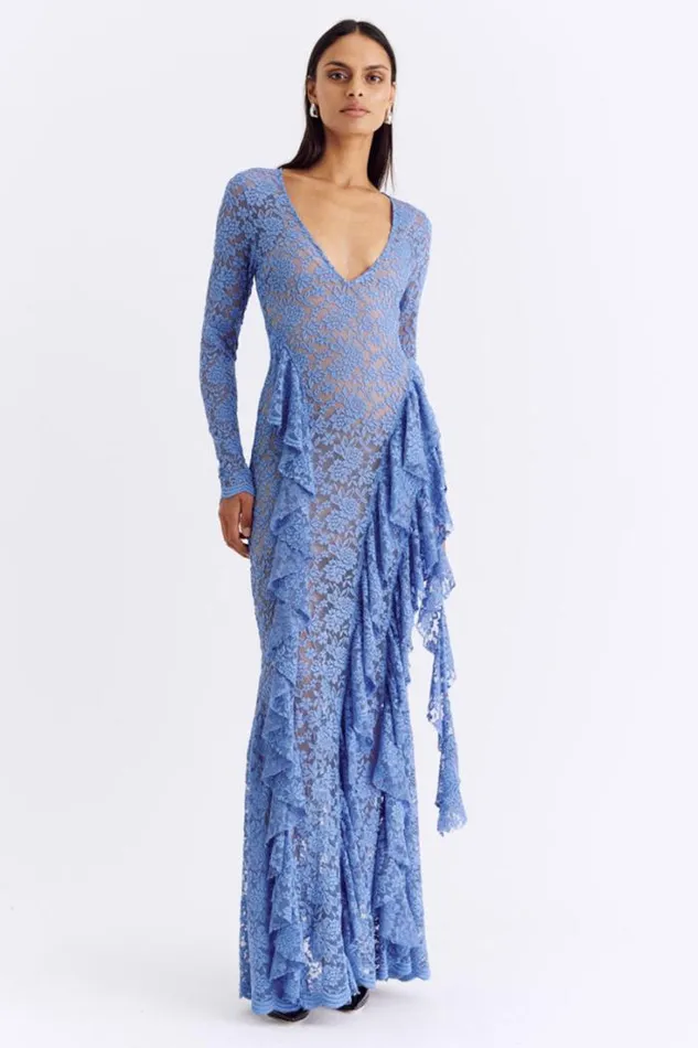 Shop SUBOO Dresses Gemma Lace Long Sleeve Maxi