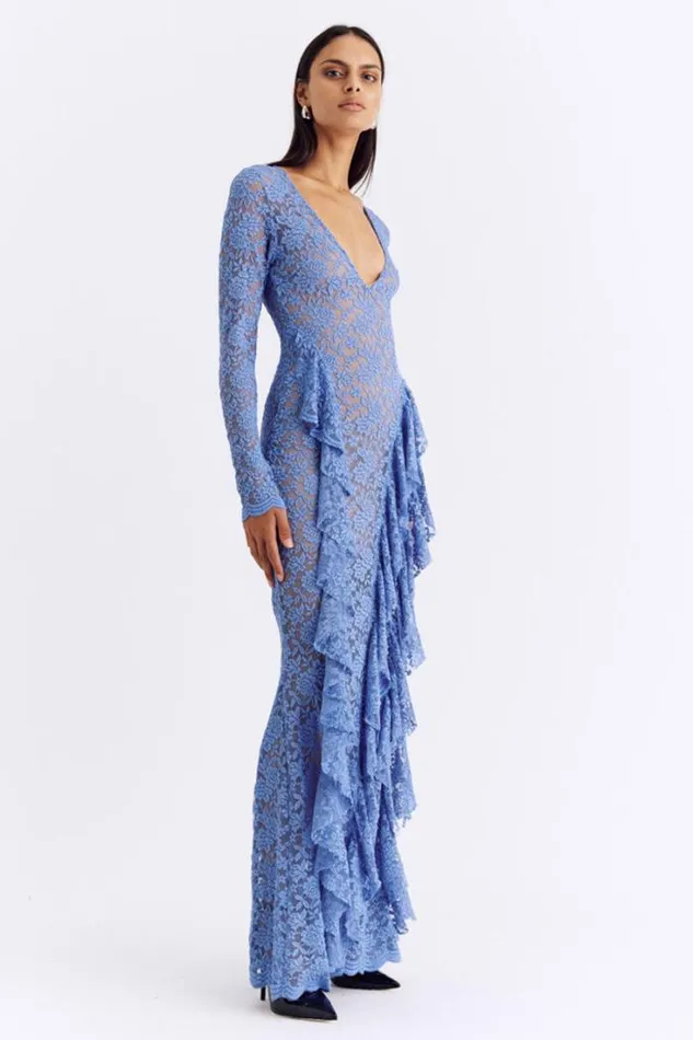 Shop SUBOO Dresses Gemma Lace Long Sleeve Maxi