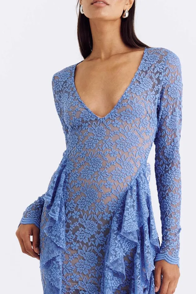 Shop SUBOO Dresses Gemma Lace Long Sleeve Maxi