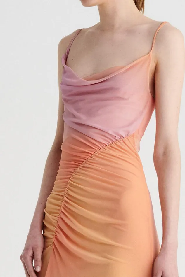Shop SUBOO Dresses Venus Stappy Rouched Maxi Dress