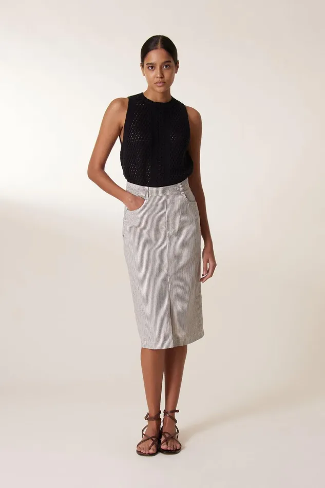 Skirts and Shorts Women Leon and Harper Justi Strp Skirt Ecru