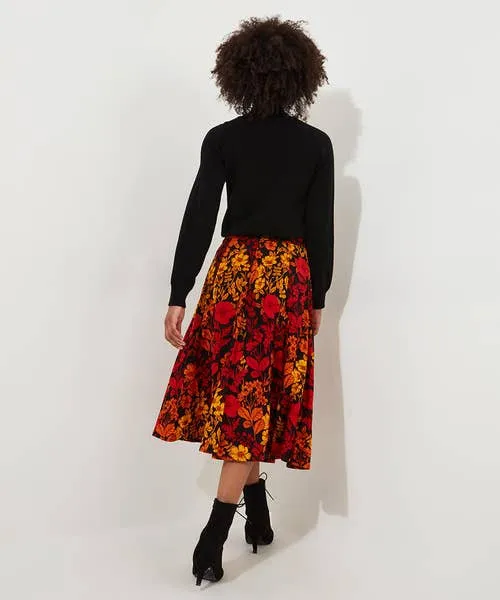 Skirts Joebrowns Apparel Autumn Florals Skirt Black Skirts Joebrowns Apparel Autumn Florals Skirt Black