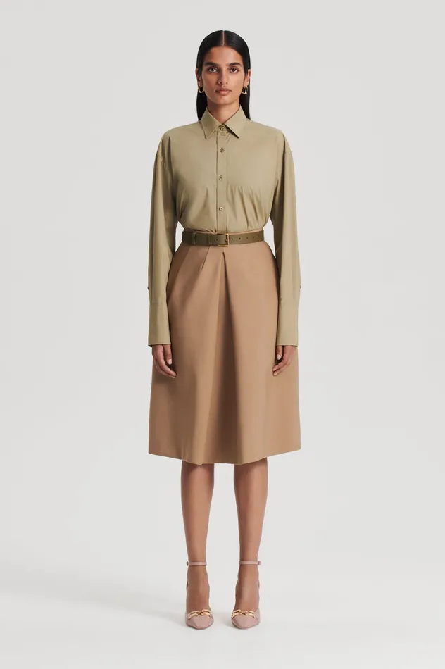 Skirts MILANO PLEAT SKIRT CAMEL Scanlan Theodore Women