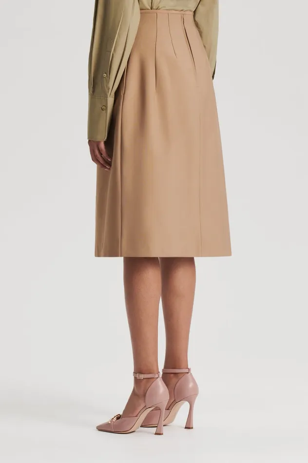 Skirts MILANO PLEAT SKIRT CAMEL Scanlan Theodore Women Skirts MILANO PLEAT SKIRT CAMEL Scanlan Theodore Women