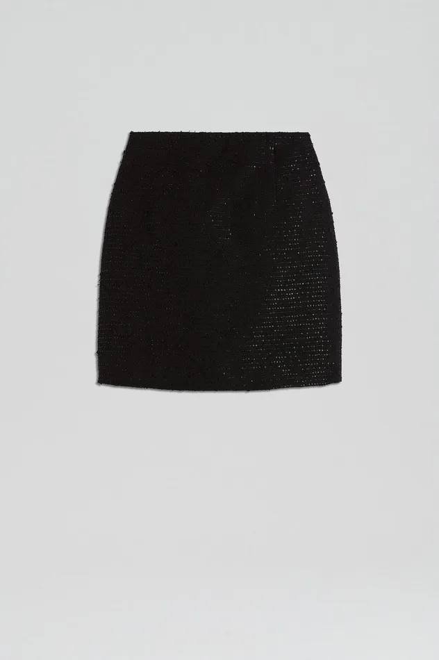 Skirts Scanlan Theodore Women TAILORED SEQUIN MINI SKIRT BLACK Skirts Scanlan Theodore Women TAILORED SEQUIN MINI SKIRT BLACK