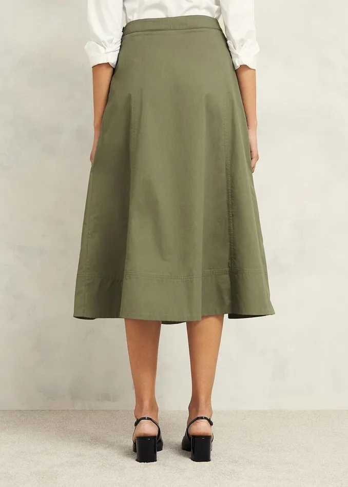 Skirts Women HOBBS Avril Cotton Skirt Sage Green