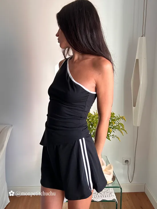 Skirts Women Lisa Says Gah Darcy Skort Black White