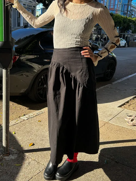 Skirts Women Maeve Midi Skirt Caviar Twill Lisa Says Gah