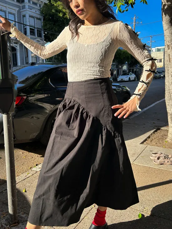 Skirts Women Maeve Midi Skirt Caviar Twill Lisa Says Gah