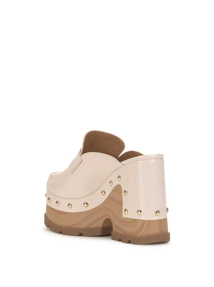 Slides and Mules Shoes Jessica Simpson Hunyie Platform Clog In Chalk