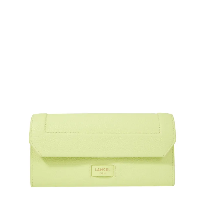 Slim Flap Wallet Lime Women Lancel Wallet