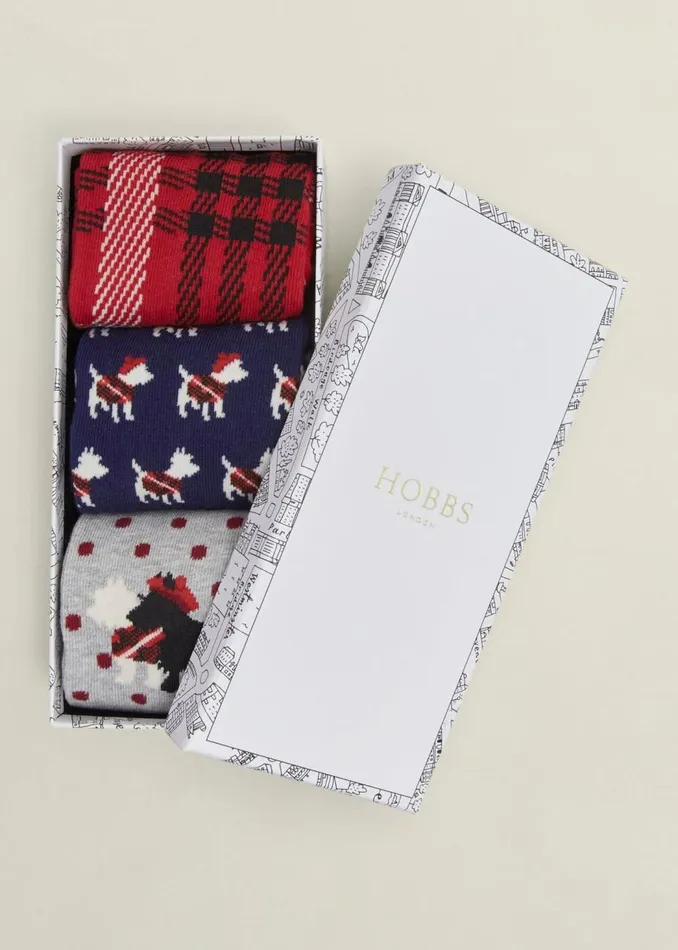 Socks and Tights Women HOBBS Westie Dog Sock Set Multi