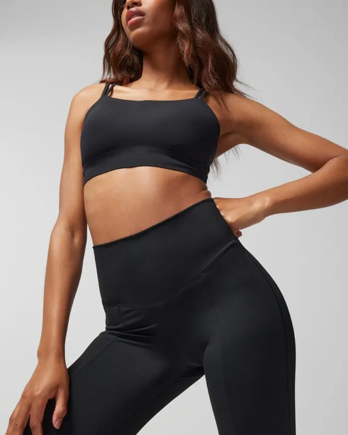 Soma 247 HighWaist Mini Flare Leggings Black Women Bottoms
