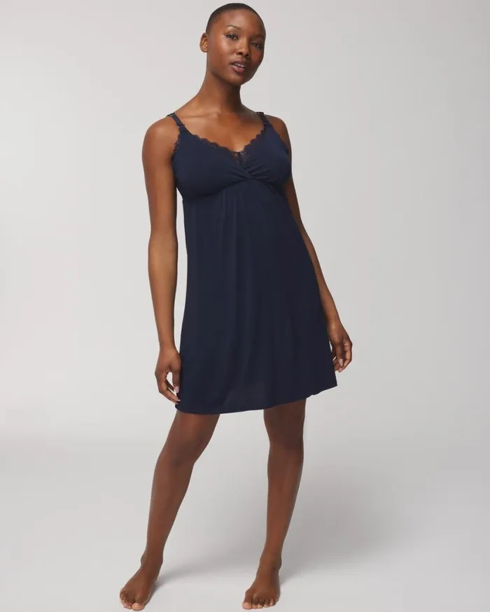 Soma Cool Nights Nursing Chemise Nightfall Navy Women Matching Sets and Separates