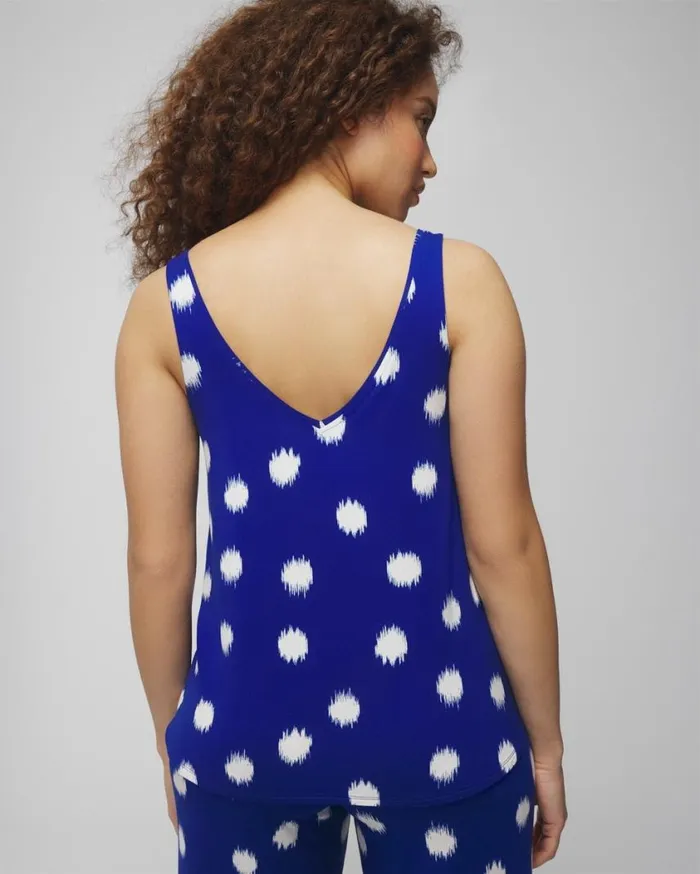 Soma Cool Nights Tank With Piping Madras Dot Grand Majesty Women Matching Sets and Separates