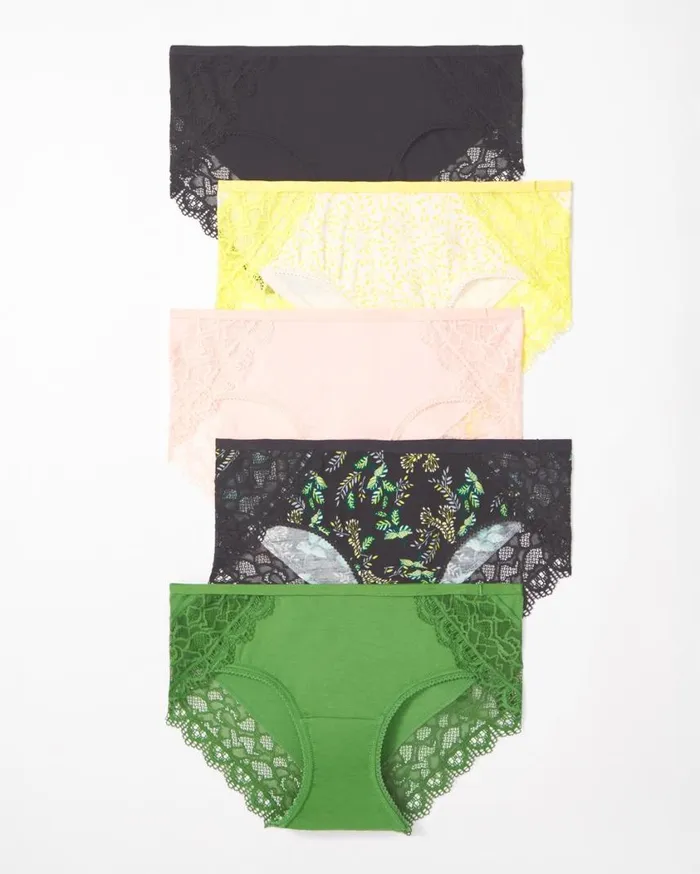 Soma Embraceable Enchanting Lace Hipster 5 Pack Heartbreaker Multipack Women Panties