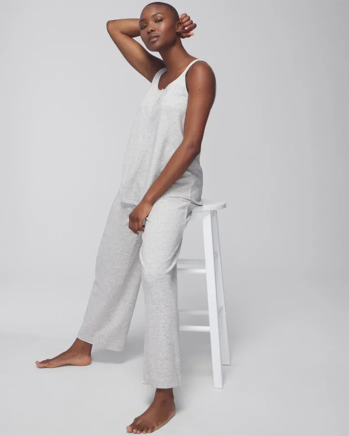 Soma Most Loved Cotton Henley Tank Heather Agate Women Matching Sets and Separates