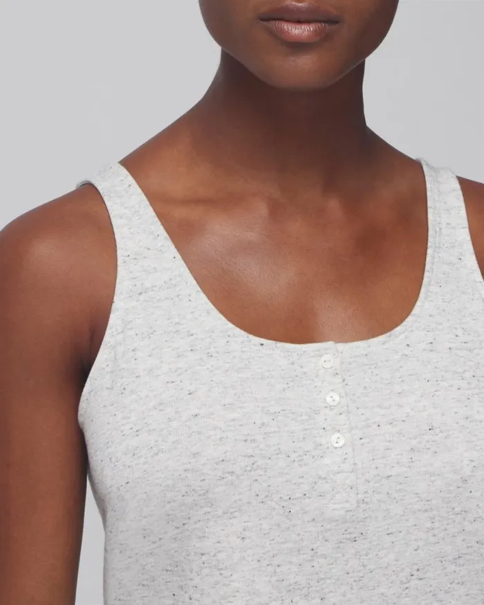Soma Most Loved Cotton Henley Tank Heather Agate Women Matching Sets and Separates