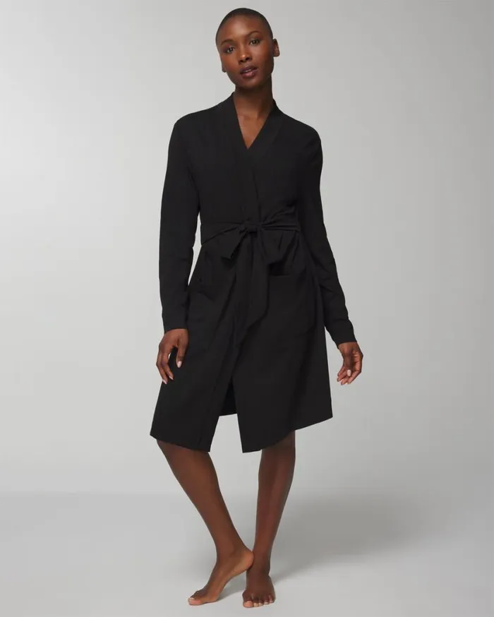 Soma Most Loved Cotton Robe Black Women Matching Sets and Separates