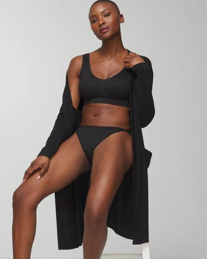 Soma Most Loved Cotton Robe Black Women Matching Sets and Separates