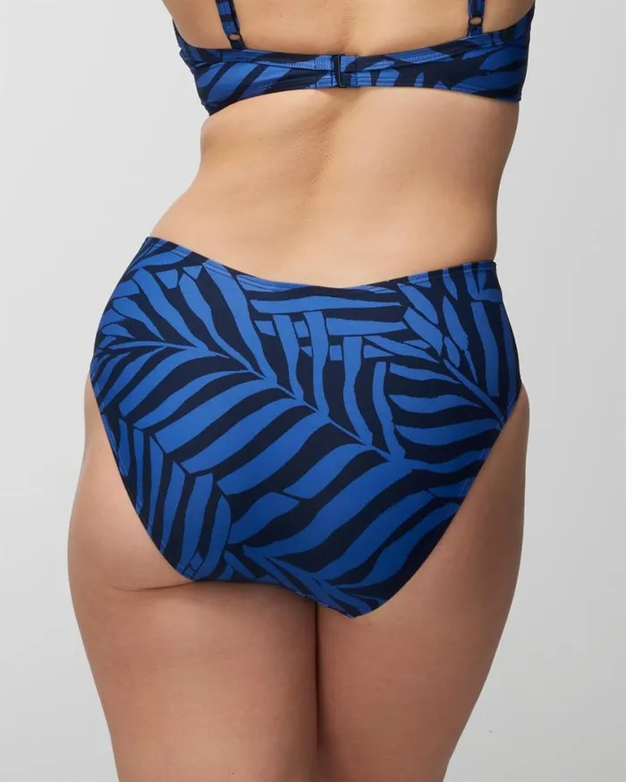 Soma Soma Swim TwistFront Bikini Bottom Unbeleafable True Blue Women Swim