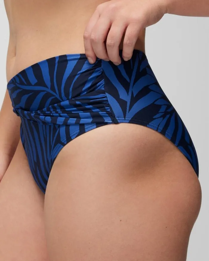 Soma Soma Swim TwistFront Bikini Bottom Unbeleafable True Blue Women Swim