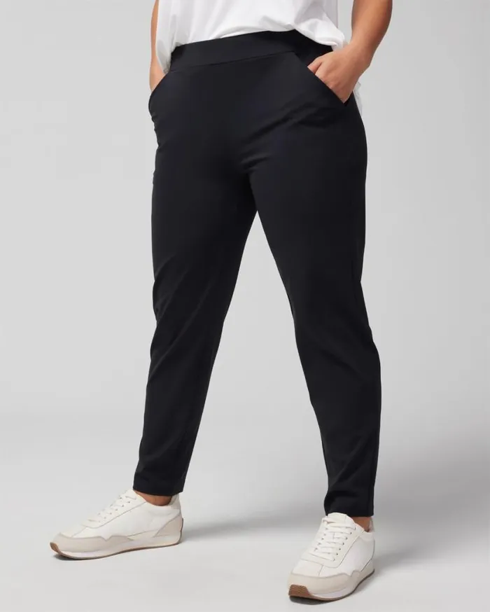 Soma Tech Knit Ankle Pants Black Women Bottoms