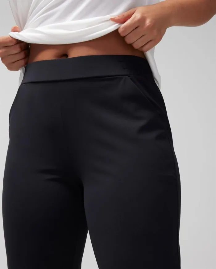 Soma Tech Knit Ankle Pants Black Women Bottoms