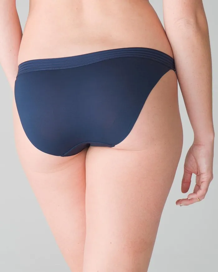 Soma Vanishing Edge StripeTrim Bikini Smokey Taupe Women Panties