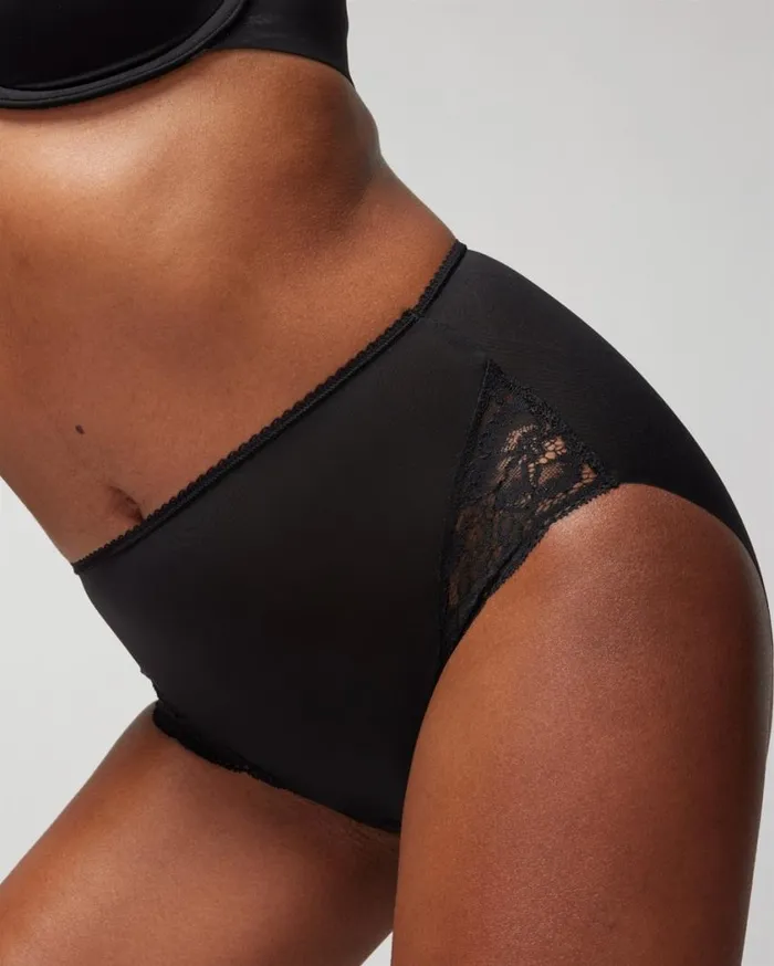 Soma Vanishing Tummy Retro Brief With Lace French Mauve Women Panties