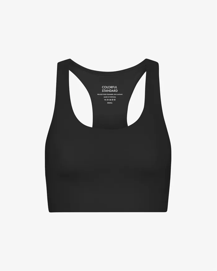 Sports Bras Women Colorfulstandard Active Cropped Bra 8211 Deep Black